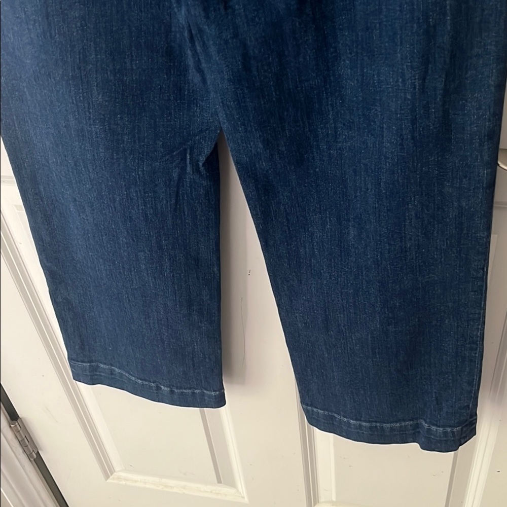 PAIGE Nellie Culotte Indigo Blue Ankle Cropped wide leg Jeans Classic Style - Picture 11 of 14